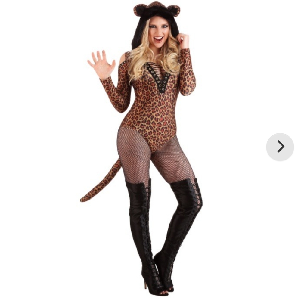 New Sexy Leopard Leotard Halloween Costume